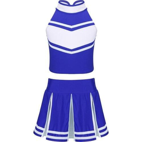 Kids Girls Japanese Schoolgirl Cosplay Uniform Costumes Cheerleader Dance Outfits for School Stage Performance Cosplay Party