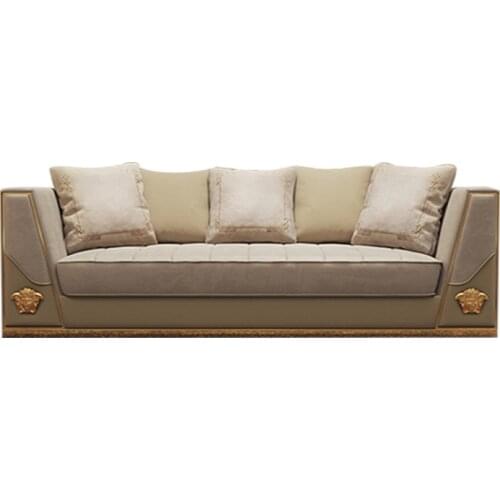 Sofa Italian luxury leather sofa living room villa large sofa 3+2+1 combination customization