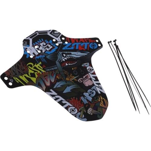 Mountain Bike MTB Front Rear Plastic Bicycle Mud Guards Tire Tyre Mudguard w/Cable Ties For Bike Fenders