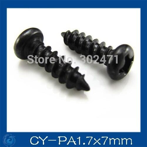 HOT SALE!! 300pcs/ cctv Camera screws, Round head PA1.7 * 7mm