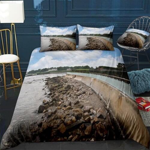 40 America Atlantic Bay Be Quilt Cover Pillowcase 3Piece Comforter Bedding Set With Pillow Case Single Double Duvet Cover