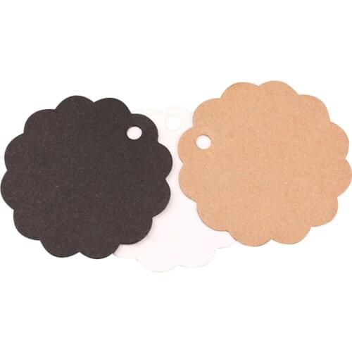 Circular Lace Tag Diy Tag Handmade Kraft Paper Baking Packaging Bags Decorative Elevator Listing
