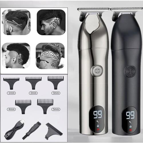 Barber shop hair clipper professional LCD hair trimmer for men beard electric cutter hair cutting machine haircut cordless