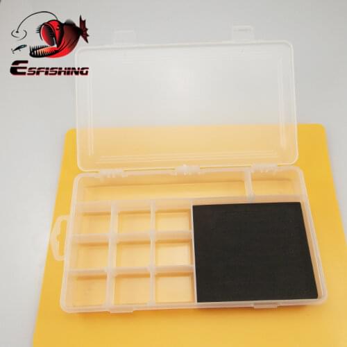ESFISHING Mini Fishing Tackle Boxes Hook Storage Case Compartments Box Fish Lures Plastic Storage Holder Fishing Accessories