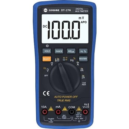 Multimeter Fully Automatic SUNSHINE DT-17N High Precision Digital Display AC DC Voltage and Current Resistance Measurement