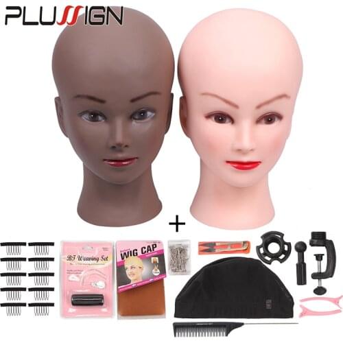 Wig Making Kit Mannequin Head With Stand Hair Tools 21Inch Wig Head For Making Wigs Bald Display Head For Hairstyles Tpins
