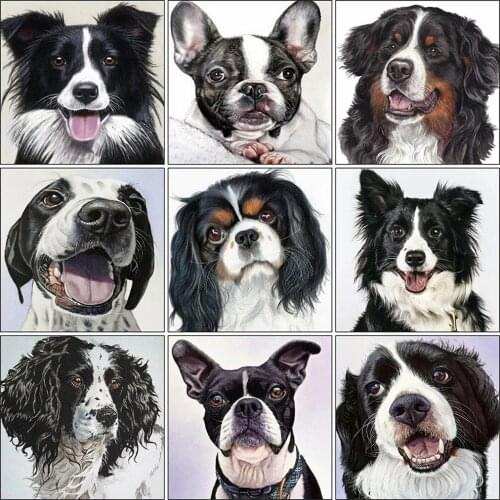 New Diamond Painting 5d DIY Cross Stitch Animal Dog Full Square Round Embroidery Rhinestone Kids Adult Home Office Decor Gift