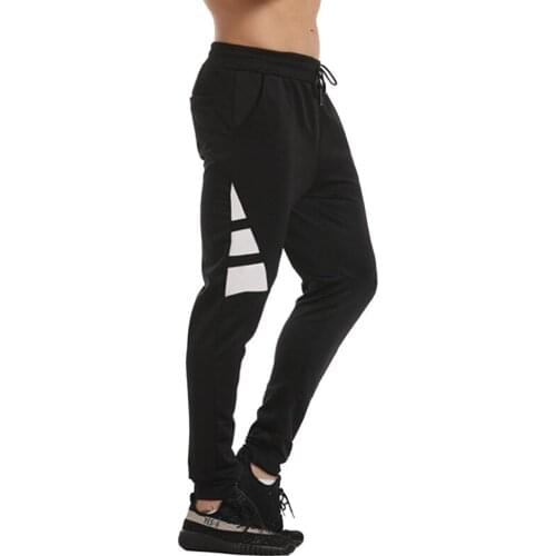 New European and American mens sports and leisure color matching trousers