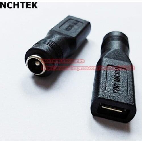 NCHTEK DC 5.5x2.1mm Female to USB Micro Female Power Adapter Plug Connector/Free Shipping/20PCS