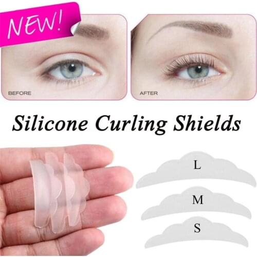 New 3 Pairs Silicone Eyelashes Lift Lifting Curlers Lash Shields Pads Small Medium Large Eyelashes Pads Makeup Tool Kit 10