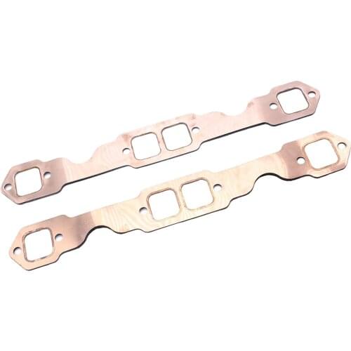 2pcs SBC Copper Header Exhaust Gasket Seal For Chevy SB 327 305 350 383 283-327-350-383-400 Exhaust Manifold Gasket Set