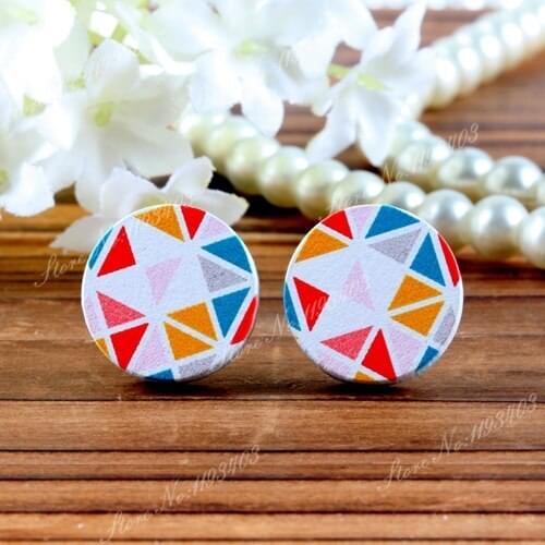 16mm Trigonometry Round High Quality Photo Wood Laser Cut Cabochon to make Rings, Earrings, Bobby pin,Necklaces, Bracelets