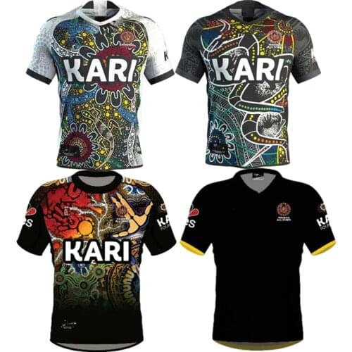 2019-2020-2021 INDIGENOUS ALL STARS – MENS RUGBY JERSEY Size: S-5XL (Print Custom Name Number)Top Quality.Free Delivery