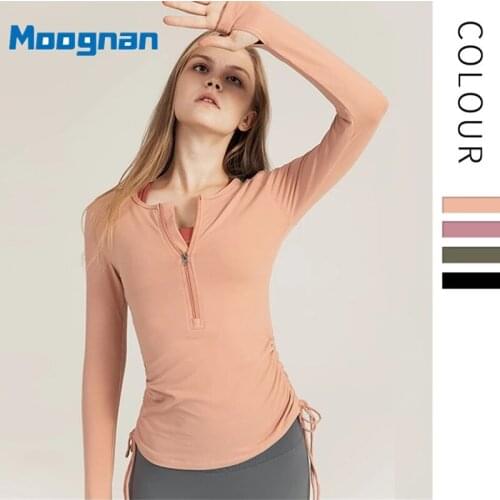 2019 Black White Sports Tops Gym Women Fitness T Shirt Woman Long Sleeve Yoga Top Drawstring Womens Gym Tops Sportswear Women