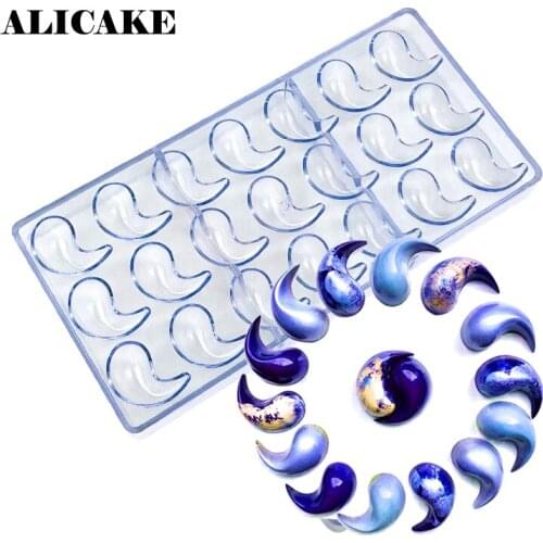 21 Holes Gossip Chocolate Mold Polycarbonate Plastic Chocolate Mold 3D Form For Cooking Bakery Tools