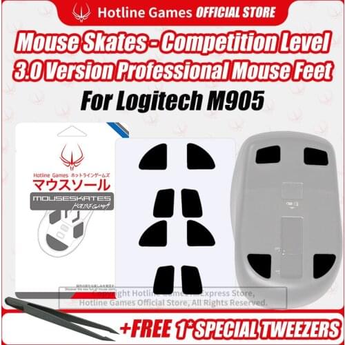 Hotline Games 3.0 Mouse Skates Mouse Feet Replacement for Logitech M905 Gaming Mouse,Smooth, Durable,Glide Feet Pads