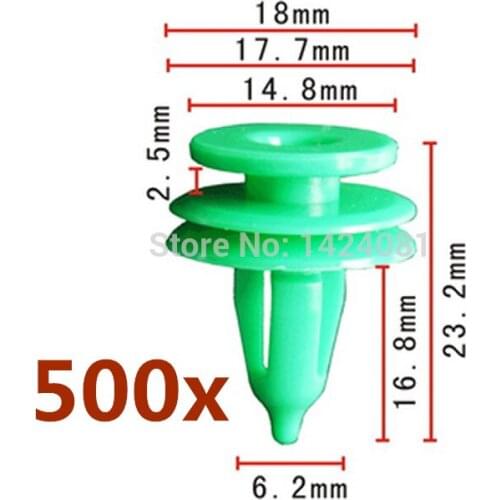 500x / lot for Cirrus, for WJ Grand Cherokee Stratus 1995-On 6503204 Nylon Trim Panel Rivet Retainer Clip