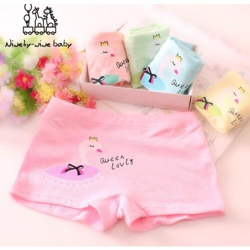 6pcs/lot Kids Panties Cotton Shorts for Girls Children Cotton Underwear Lovely Cartoon Underpants Kids Comfortable Panties