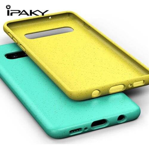 IPAKY Original Silicon Case For Samsung Galaxy S10 S10 Plus S10E Fundas Colorful Matte TPU Full Cover For Samsung S10 Case Coque