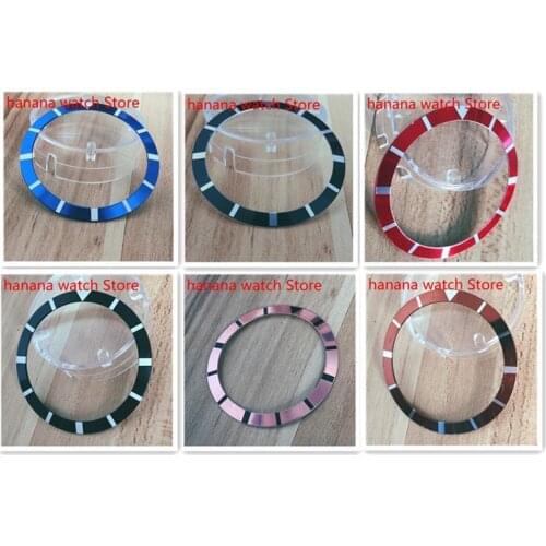 43mm Black Ceramic Bezel Luminous Dot White Marker Watch Bezel Fits 45mm to 47mm Automatic Movement Mens Watches