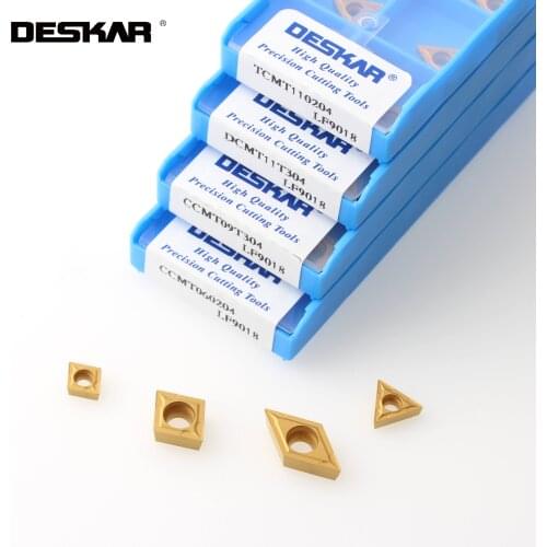 DESKAR CCMT09T304 CCMT09T308 CCMT060204 CCMT060208 LF9018 CNC Lathe Cutter Cutting Tool Carbide Inserts For Steel Parts