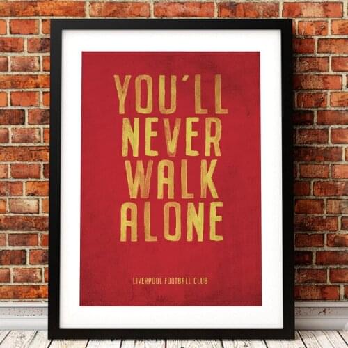 Motto Vintage Canvas Painting Posters And Prints You'll Never Walk Alone Wall Art Picture For Boys Room Home Decoration