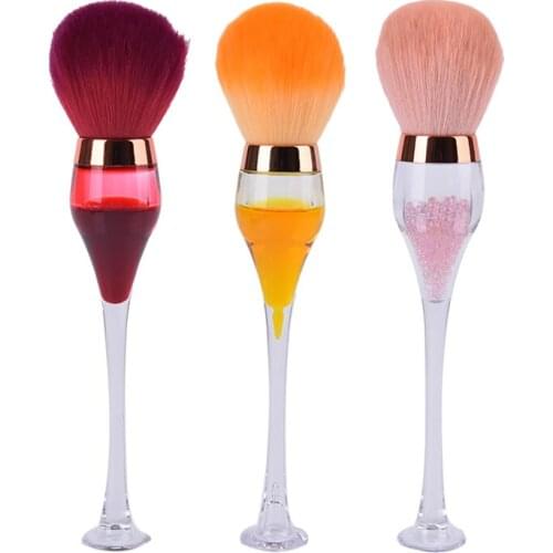 1Pc Face Brush Wine Glass Style Makeup Brush Artificial Fiber Wool Foundation Blush Pink Highlight Concealer Beauty Tools