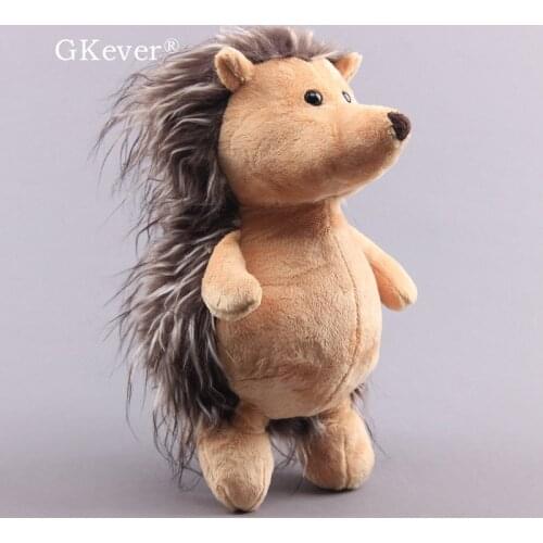 Hedgehog Brown Collectible Plush Soft Toy Fluffy Stuffed Doll 27 cm Teddy Kids Gift
