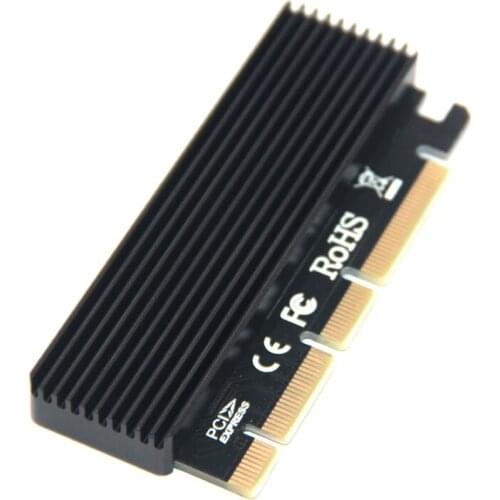 M.2 SSD PCIE Adapter SSD Case PCI Express X4 X8 X16 NVME M2 SSD 2230 2242 2260 2280 Hard Drive Enclosure Black Aluminum Caddy