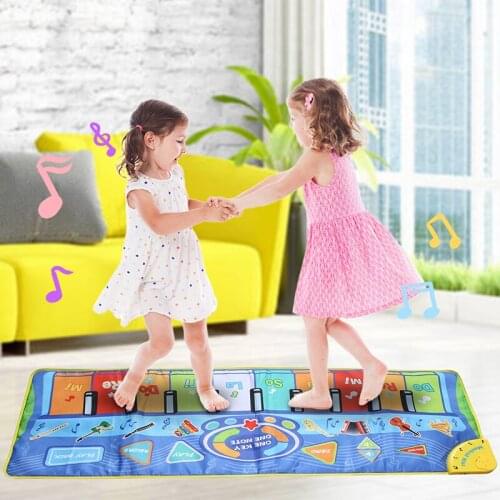 New Arrival 130*48cm Piano Mats Electronic Keyboard Early Touch Musical Mat Baby Piano Play Mat Educational Toys for Kids