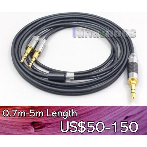LN007132 6.5mm XLR Black 99% Pure PCOCC Earphone Cable For Sennheiser HD477 HD497 HD212 PRO EH250 EH350 Headphone 2.5mm pin