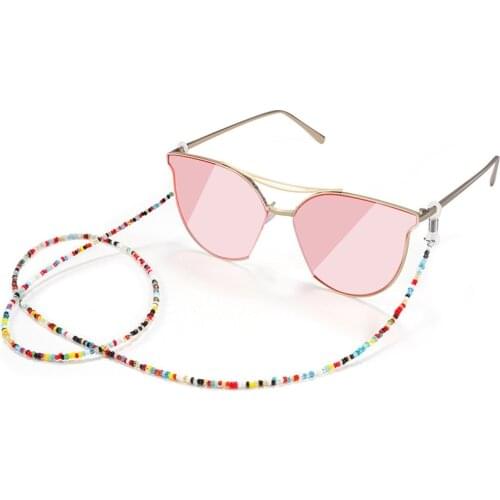 Fashion Sweet Women Glasses Chain Colored Beaded Eyeglass Lanyard Anti Slip Sunglasses Strap Spectacles Cord Accessories