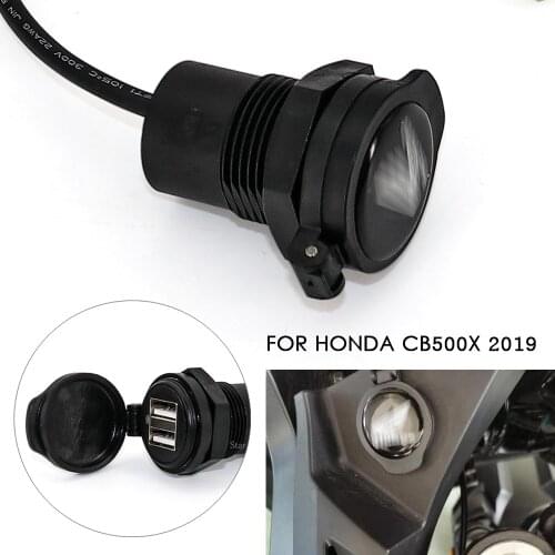 Motorcycle Dual USB interface Display Charger Adapter Port USB charging port For Honda CB500X 2019 CB 500 X