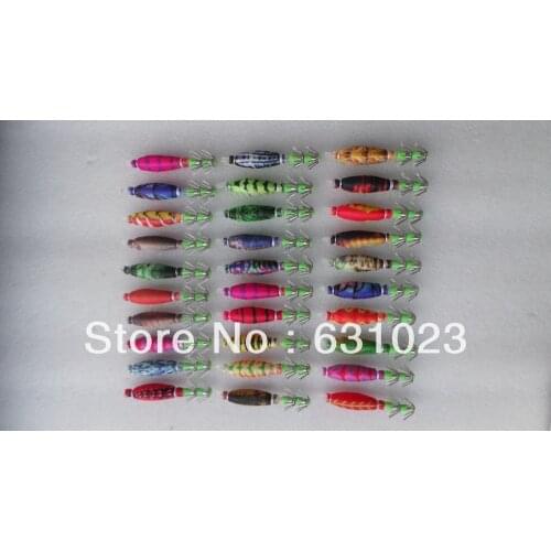 MR OCTOPUS MR OCTOPUS15pcs Squid Jigs , soft body,squid hook,fishing lure,glow in dark.random colour mixed,7cm 5g