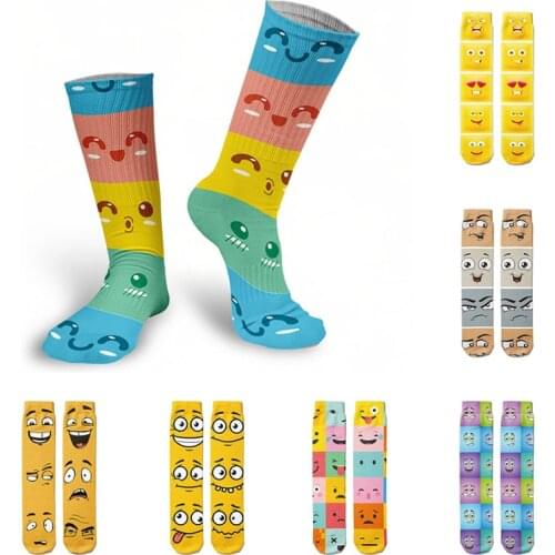 New Fashion Cartoon Smiley Face 3D Printed Socks For Women Emoticons Harajuku Kawaii Students Unisex Socks Girls Gifts Sox