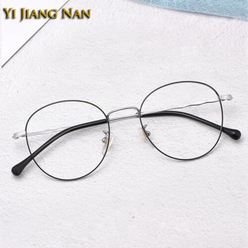 Vintage Women Irregular Round Ultra Light Titanium 8.4g Flexible Optical Eyewear Prescription Glasses Frame Eyeglasses Spectacle