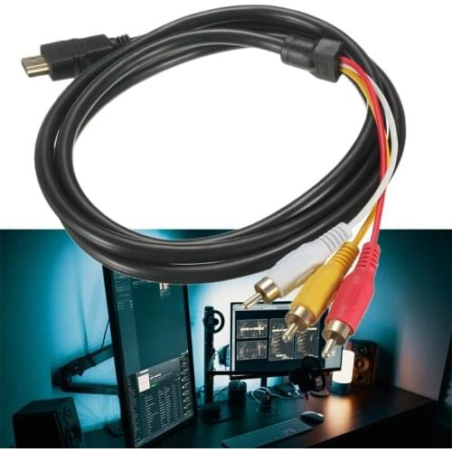 P0RC Male to 3-RCA Male Video AV Cable Connector Adapter Transmitter TV Stick Roku,High Defination