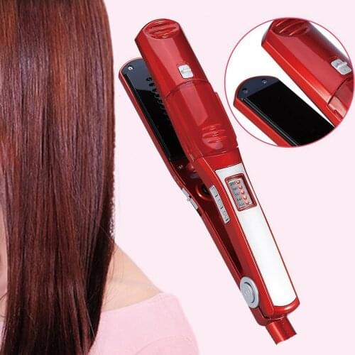 Steam Hair Straightener Ceramic Vapor Infrared Heating Flat Iron pod Hair Straightening Iron LCD Display Hair Styler Tool