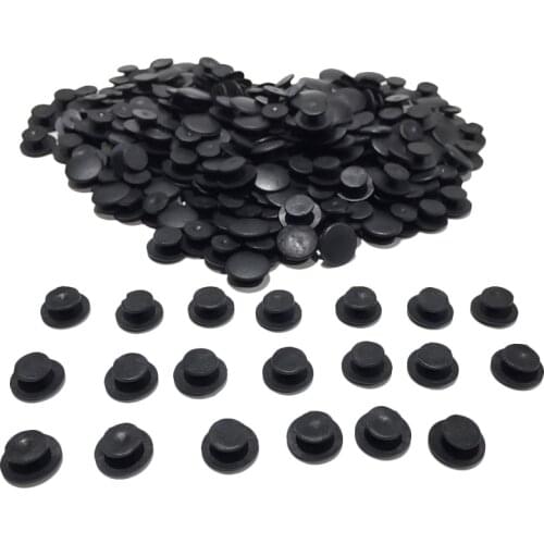 5000pcs plastic button black buckles parts accessories fit for DIY croc sandals shoes shoe Charms 8/10/12/13/14/15mm
