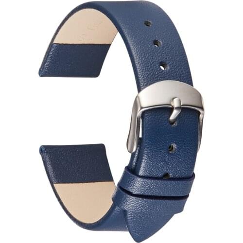 Soft Genuine Calfskin Leather Watch Strap Women Fashion Bracelets Wrist Straps 14mm 16mm 18mm 20mm 22mm Ladies Thin Watchband