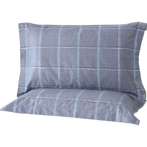 Gray Pillowcase Set Lattice Patterned Soft Comfortable Pillows Cover Envelope Bedding Pillow Cases Home Textile 48X74CM,2PCS