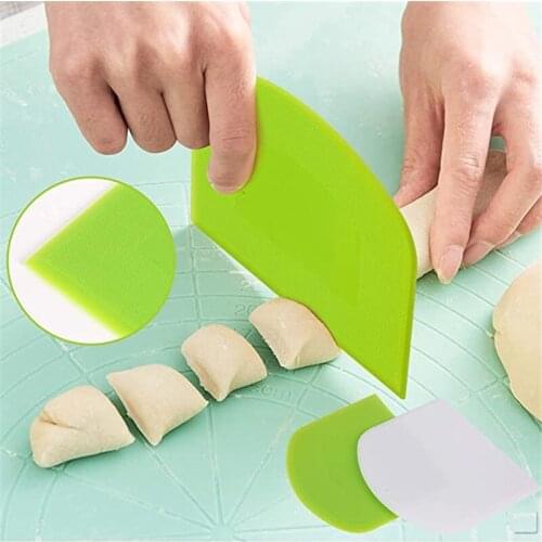 Cake Cream Spatula Dough Plastic Cutter Butter Batter Scraper Decorating Smooth Edge Spatulas Baking Pastry Kitchen Tools
