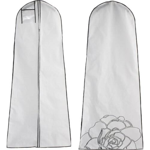 Wedding Gown Dress Garment Clothes Carry Cover Storage Protector Bags Hanging Clothes Travel Bags For Prom Dress with ID Window