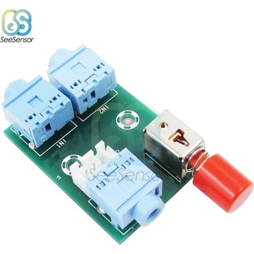 XH-M371 3.5 Audio 2 Input and 1 Output Socket Switch Board for HIFI Amplifier Audio Socket Switch Diy Electronic PCB Board