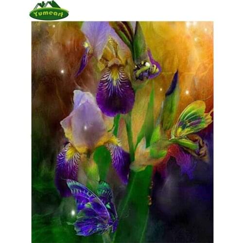 YUMEART Full Square Diamond 5D DIY Diamond Painting "butterfly" Embroidery Cross Stitch Rhinestone Mosaic Painting Decor
