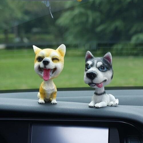 OHANEE Nodding Dog Funny Shaking Head Toys Bobblehead Puppy Dolls Swing Car Ornaments Auto Interior Decor Car Dashboard Toys