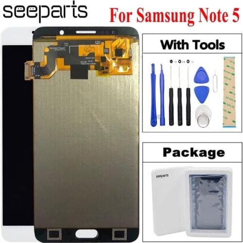 100% Tested For Samsung Galaxy Note 5 N920 N920F LCD Display Touch Screen Digitizer Assembly Replacement For Samsung Note 5 LCD