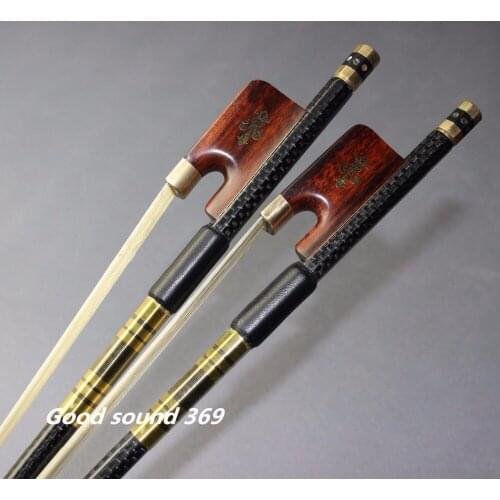 2pc Brand NEW PRO light carbon fiber 4/4 cello bow copper parts snake wood frog