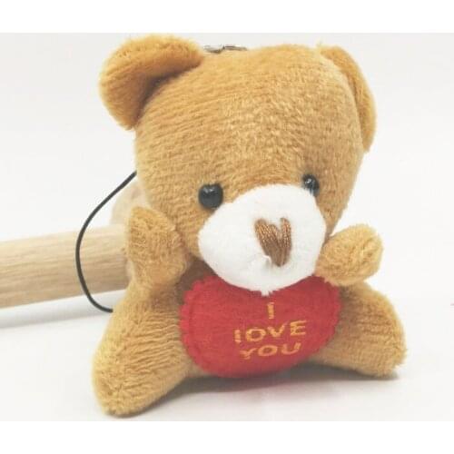 6CM DiY Mini Embrace Love You Plush Bear Christmas Party Tree Table Decoration Pendant Wedding Decor Favors and Gifts