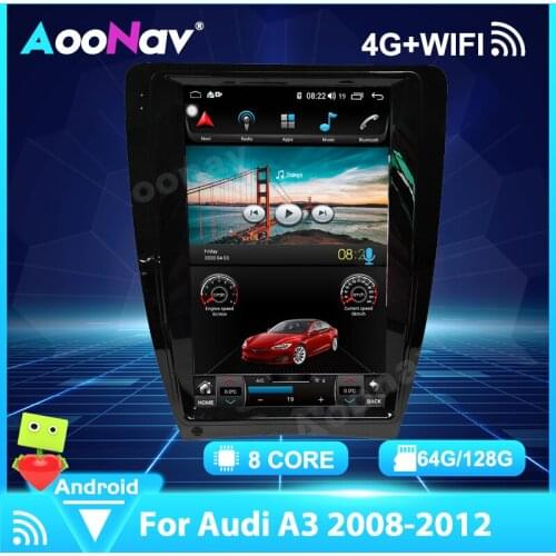 GPS Tesla Vertical Sceen Car Multimedia Player For AUDI A3 2008 2009 2010 2011 2012 Car Stereo Audio Radio Autoradio Android